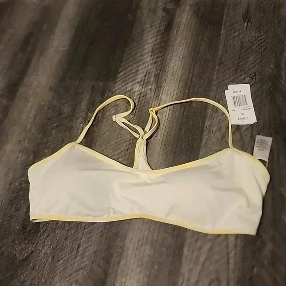 L SPACE PAMELA BIKINI TOP CREAM/LEMON DROP SIZE XL - Picture 6 of 6